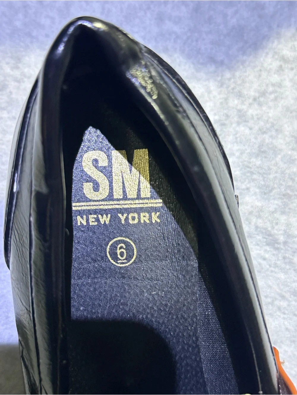 SM New York Platform Lug Sole Loafers Black White Brown Gold Size 6